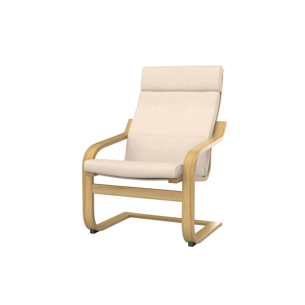 Cojín diseño 2, poliéster, cian claro Vinylla Funda de repuesto para sillón compatible con IKEA Poäng