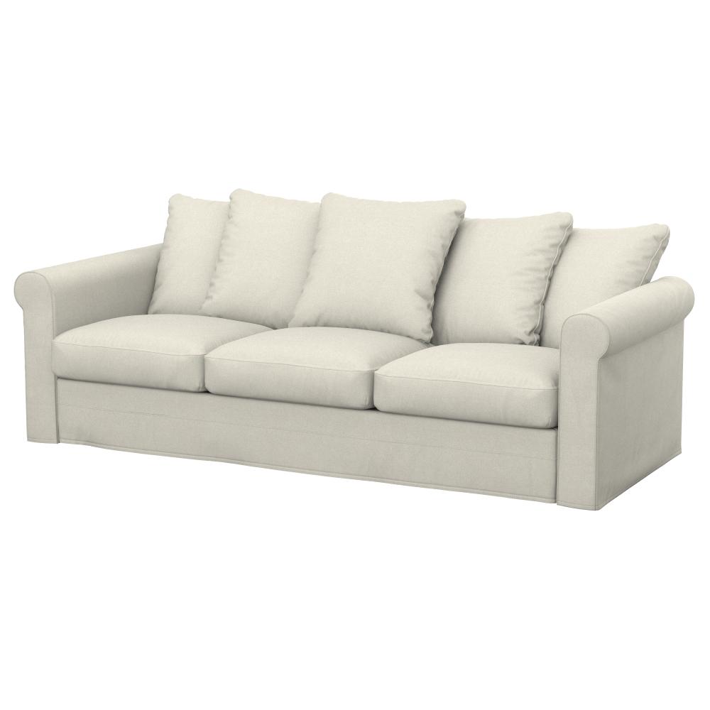 GRÖNLID Funda para sofá de 3 plazas - +chaiselongue/Ljungen gris