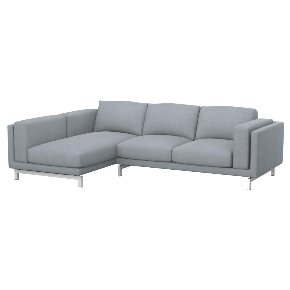NOCKEBY Funda para sofá de 2 plazas con chaiselongue, - Soferia | para muebles de