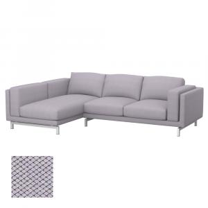 NOCKEBY Funda para sofá de 2 plazas con chaiselongue, izquierda