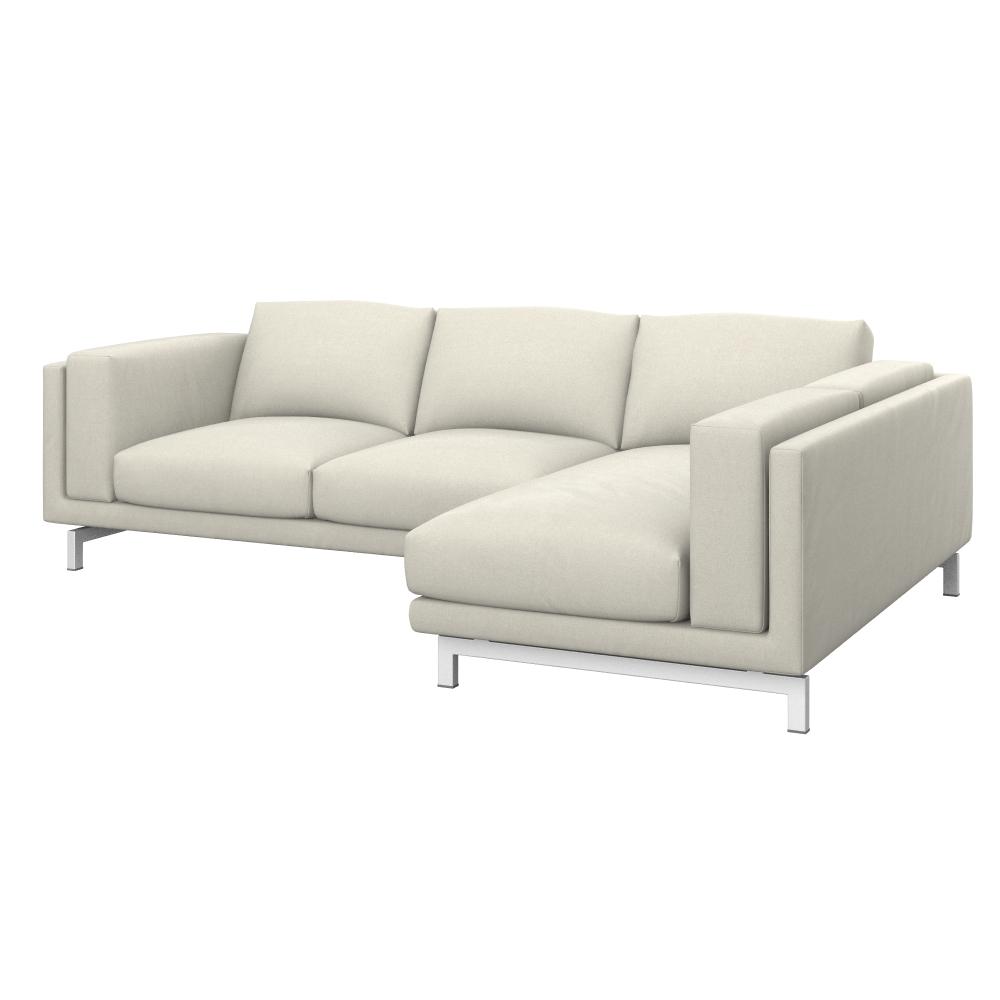 NOCKEBY Funda para sofá de 2 plazas con chaiselongue dcha Soferia | Fundas para muebles de IKEA