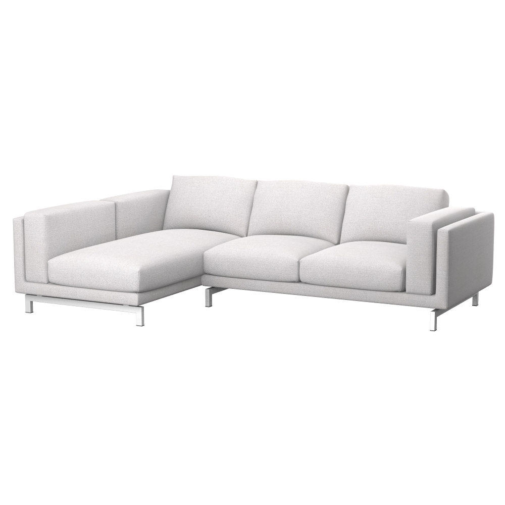NOCKEBY Funda para sofá de 2 plazas con chaiselongue, izquierda